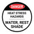 Danger Heat Stress Hazards Water Rest Shade Round - Floor Sign