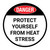 Danger Protect Yourself From Heat Stress Round - Floor Sign