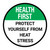 Health First Protect Yourself From Heat Stress Round - Floor Sign
