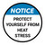 Notice Protect Yourself From Heat Stress Round - Floor Sign