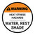 Warning Heat Stress Hazards Water Rest Shade Round - Floor Sign