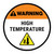 Warning High Temperature Round - Floor Sign