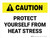 Caution: Protect Yourself From Heat Stress Landscape - Wall Sign