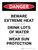 Danger: Beware Extreme Heat Portrait - Wall Sign