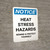 Notice: Portrait Heat Stress Hazards Portrait - Wall Sign