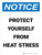 Notice: Portrait Protect Yourself From Heat Stress Portrait - Wall Sign