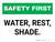 Safety-First: Water Rest Shade Landscape - Wall Sign