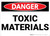 Danger: Toxic Materials - Wall Sign