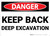 Danger: Keep Back Deep Excavation - Wall Sign