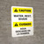 Caution: Water Rest Shade Spanish Portrait - Wall Sign