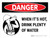 Danger: When Its Hot Drink Plenty Of Water Landscape - Wall Sign
