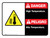 Danger: High Temperature Bilingual Spanish Landscape - Wall Sign