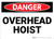 Danger: Overhead Hoist Warning - Wall Sign
