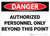 Danger: Authorized Personnel Only Beyond This Point - Wall Sign