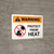 Warning: Protect From Heat Landscape - Wall Sign