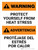 Warning: Protect Yourself From Heat Stress Bilingual Portrait - Wall Sign