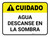 Caution: Water Rest Shade Spanish Rectangular - Floor Sign