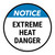Notice: Extreme Heat Danger Round - Floor Sign