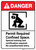 Danger: Permit Required Confined Space Training Required ANSI - Wall Sign
