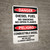 Danger: Diesel Fuel No Smoking Open Flames Bilingual Spanish - Wall Sign