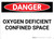 Danger: Oxygen Deficient Confined Space - Wall Sign