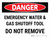 Danger: Emergency Water And Gas Shutoff Tool Landscape - Wall Sign