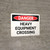 Danger: Heavy Equipment Crossing Landscape - Wall Sign