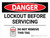 Danger: Lockout Before Servicing Do Not Remove This Tag Landscape - Wall Sign