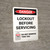 Danger: Lockout Before Servicing Do Not Remove This Tag Portrait - Wall Sign