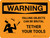 Warning: Falling Objects Can Be Brutal Landscape - Wall Sign