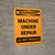 Warning: Machine Under Repair Do Not Operate Portrait - Wall Sign