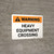 Warning: Heavy Equipment Crossing Landscape - Wall Sign