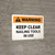 Warning: Keep Clear Nailing Tool In Use Landscape - Wall Sign