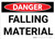 Danger: Falling Material Warning - Wall Sign
