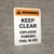 Warning: Keep Clear Explosive Powered Tool In Use Portrait - Wall Sign