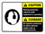 Caution: Hearing Protection Required While Equipment Is Operating Bilingual Landscape - Wall Sign