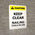 Caution: Keep Clear Nailing Tool In Use Portrait - Wall Sign