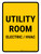 Utility Room Electric Hvac Portrait - Wall Sign