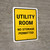 Utility Room No Storage Permitted Portrait - Wall Sign