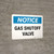 Notice: Gas Shutoff Valve Landscape - Wall Sign