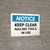 Notice: Keep Clear Nailing Tool In Use Landscape - Wall Sign