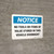 Notice: No Tools Or Items Stored In Landscape - Wall Sign