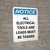 Notice: All Electrical Tools And Leads Must Be Tagged Portrait - Wall Sign