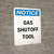 Notice: Gas Shutoff Tool Portrait - Wall Sign