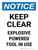 Notice: Keep Clear Explosive Powered Tool In Use Portrait - Wall Sign
