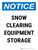 Notice: Snow Clearing Equipment Storage Portrait - Wall Sign