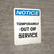 Notice: Temporarily Out Of Service Portrait - Wall Sign
