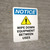 Notice: Wipe Down Equipment Between Uses Portrait - Wall Sign
