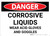 Danger: Corrosive Liquids Wear Gloves and Goggles - Wall Sign