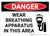 Danger: Wear Breathing Apparatus in This Area - Wall Sign